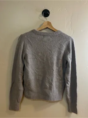 Old Navy Soft Eyelash Sweater Medium Gray NWT thumbnail 6