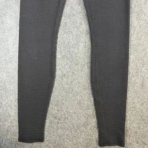 Alo Yoga High Waist Waffle Knit Leggings Charcoal Grey Tencel Blend Womens Small thumbnail 3