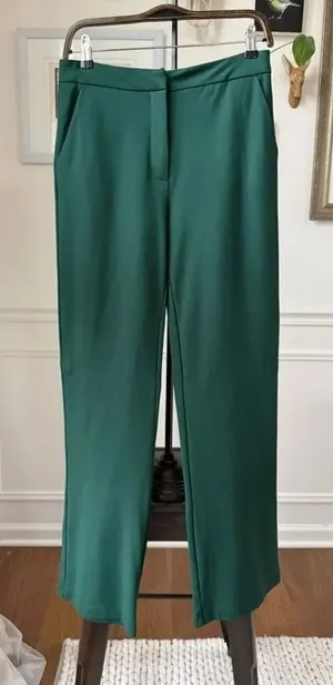 OGL Move Green Straight Leg Trousers Pants $65 M thumbnail 1