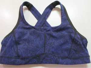 Lululemon workout bra blue paisley thumbnail 1