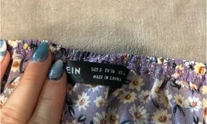 Shein Purple Floral Crop Top thumbnail 2