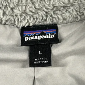 Patagonia Los Gatos Fleece Vest Womens Large Sherpa Gray Full Zip Pockets 25216 thumbnail 2