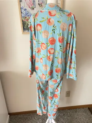 Bedhead PJs Peach Long Sleeve Top & Pants Pajamas Set Size Small thumbnail 6