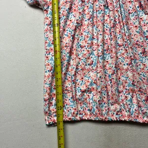Woman's Floral Flutter Sleeve Smocked Waist Top thumbnail 4
