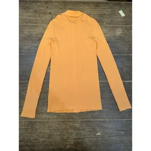 Aritzia Babaton Ribbed Long‎ Sleeve Collared Peach Button Down Sculpt Stretch thumbnail 3
