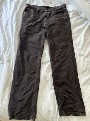 Black Baggy Mid Rise Denim Jeans thumbnail 1