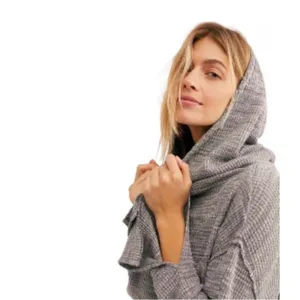 Free People Beach Women's Erica‎ Hoodie Gray Sz M thumbnail 3