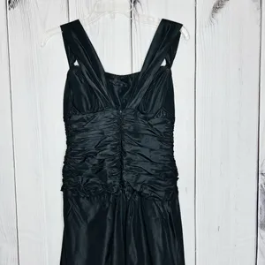 Lazaro Y2K Black Layered Taffeta Evening Gown Dress Sz 4 Sleeveless USA thumbnail 6
