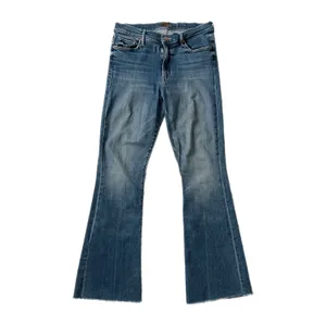 Mother The Weekender Fray Flare Raw Hem Jeans Walking On Coals Size 30 thumbnail 2