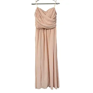 Lulu's Sz XL Maxi Dress Moonlight Serenade Strapless Peach Blush Chiffon Evening thumbnail 3