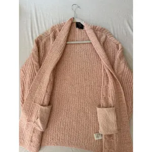 Abercrombie & Fitch Pink Cable Knit Open Front Cardigan Sweater Womens Medium thumbnail 2