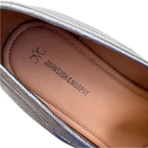 Like New Johnston & Murphy Leather Ali Bit Loafers Silver Size 9.5 Retail $158 thumbnail 4