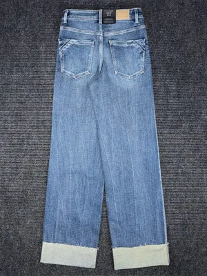 Buckle Black NWT Fit 35 Wide Leg Stretch Cuffed Jeans 26x32 High Rise BBW1388R thumbnail 2