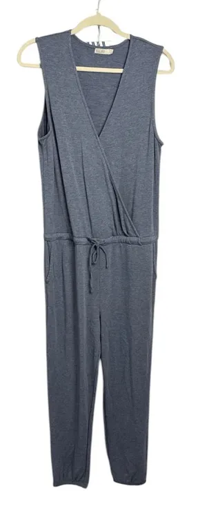 Barefoot Dreams Malibu Collection XL blue gray romper jumpsuit loungewear chic thumbnail 1
