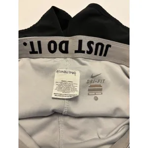 Nike Running Short Women Medium Black Dri-FIT Just Do It Waistband 3 Inch Inseam thumbnail 7