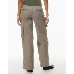 Aritzia Wilfred Free Modern Cargo Pants Tan Khaki Wide Leg Utility Size 12 thumbnail 3