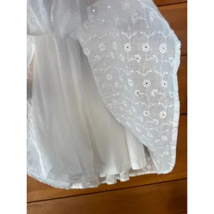 NWT Lulus Sunny Day Stunner White Eyelet Embroidered Babydoll Dress LWD Party M thumbnail 7