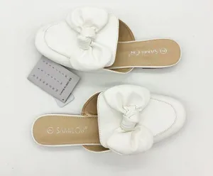 NWT Samilor White Bow Mule Sandal Flats Size 7 Bridal Round Toe Comfort thumbnail 2