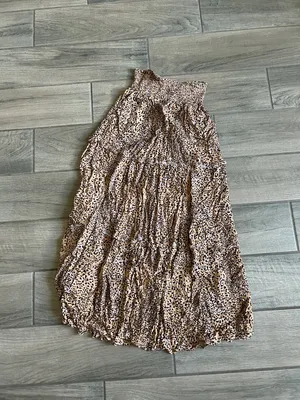Skylar + Madison Tan and Black Leopard Print Maxi Skirt thumbnail 4