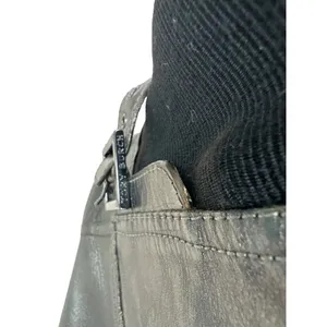 Tory Burch gray black shoes knee high boots leather upper size 10.5 M SKU 2924 thumbnail 7