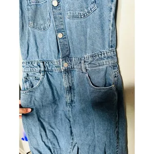 DL1961 Hannah Blue Denim Collared Cinched Waist Button Front Jumpsuit Size Small thumbnail 12