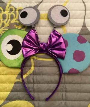 NWOT Disney Pixar Monsters Inc ears headband Mike Wazowski Sulley and Boo thumbnail 1