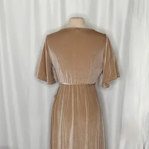 BALTIC BORN Meghan Velvet Wrap Maxi Dress Champagne Holiday Party Stretch Large thumbnail 10