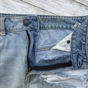 American Eagle Distressed Denim Shorts‎ 6 Blue Daisy Dukes Grunge Indie 2010s thumbnail 4