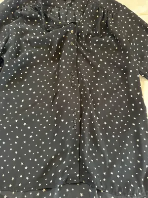 Banana Republic Black and white star blouse thumbnail 3