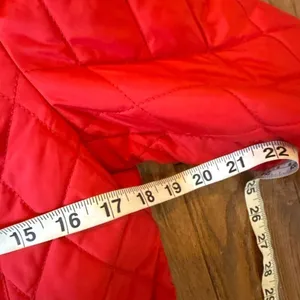 Michael Michael kors red quilted silver clasp jacket size small thumbnail 6