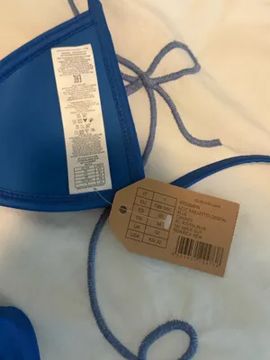 Caldezonia blue sparkly glitter bikini top & bottom thumbnail 4