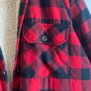 Plaid Sherpa Lined Flannel Jacket Red Size XXL thumbnail 4