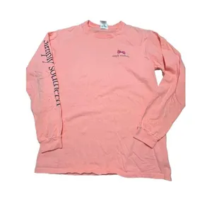 Simply Southern Long Sleeve Shirt God Country Family Arrow Feathers Pink Sz M thumbnail 1