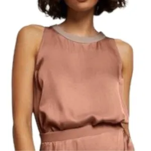 Nation Ltd. Women’s Size S Brown Copper Lakota Sateen Viscose Tank Top thumbnail 1
