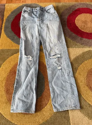 Aritzia Denim Forum The Joni High Rise Loose Jeans 29” Inseam Light Wash Size 23 thumbnail 1