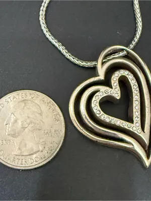 Retired BRIGHTON Infinity Heart Pendant Love Forever Silver-plated Necklace thumbnail 7
