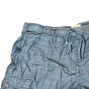 J.Crew Chambray Blue Shortie Shorts Women's XXS Drawstring Waist Split‎ Side Hem thumbnail 6