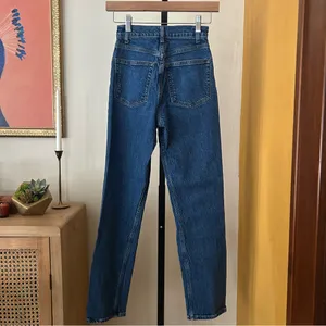 Reformation Liza Ultra High Rise Straight Jeans‎ Organic Cotton Denim Size 23 thumbnail 3