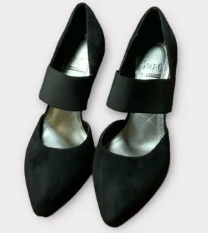 Women’s Impo Stretch Black Suede Kitten Heel Shoes Size 8 Pointed Toe thumbnail 1