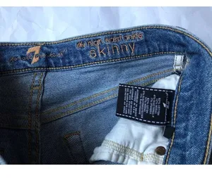 7 for All Mankind High Waist Ankle Skinny Blue Jeans sz 28 thumbnail 3