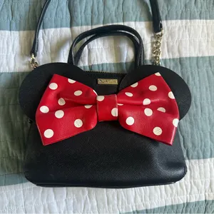 Kate Spade Minnie Mouse Mini Maise Crossbody Bag Purse Disney Black Ears Leather thumbnail 9