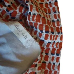 Altar’d State Orange Red Plaid Smocked Romper Women’s Medium Balloon Sleeve EUC thumbnail 12
