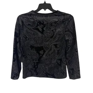 White Stag Vintage‎ 90s Small Fairy Grunge Sparkle Black Whimsigoth Paisley Top Witchy thumbnail 6