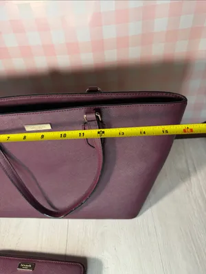 kate spade plum saffiano tote in deep berry thumbnail 13