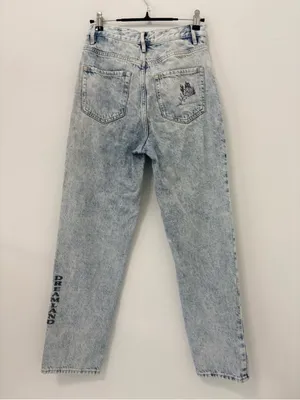 PacSun los angeles graphic jeans acid wash Skelton dreamland 28 thumbnail 6