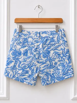 Lilly Pulitzer Callahan Shorts Blue White Print Women’s Size 0 5” Inseam thumbnail 4