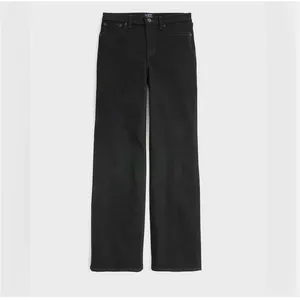 NWT J.Crew Factory Wide-leg Full-length Jean All-day‎ Stretch in Black BU832 thumbnail 3