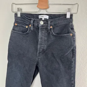 Re/Done Originals Black High Rise Ankle Crop Denim Jeans Size 25 thumbnail 6