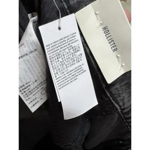 Hollister Low Rise Taper Baggy 20L W35L‎ Black Stonewashed Jeans Pants thumbnail 6