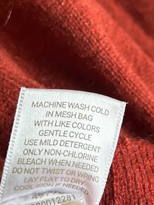 Garnet Hill Essential Washable-Cashmere Sweatshirt Sweater Burnt Orange Small thumbnail 5